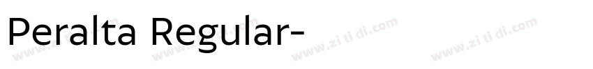 Peralta Regular字体转换